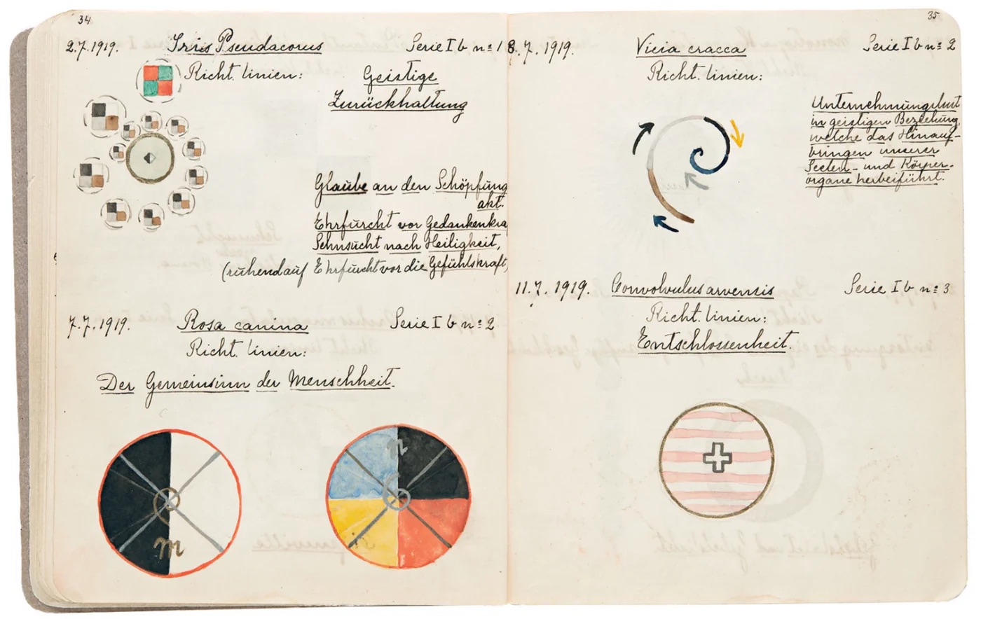 one of Klint's many notebooks